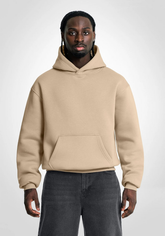 Beige Oversized Hoodie