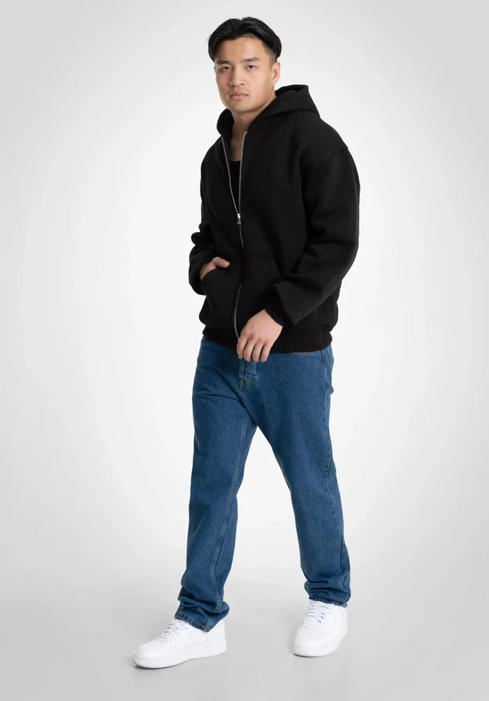 BLACK Full Zip Hoodie