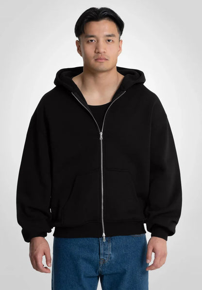 BLACK Full Zip Hoodie