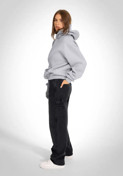 Silver Oversize Hoodie